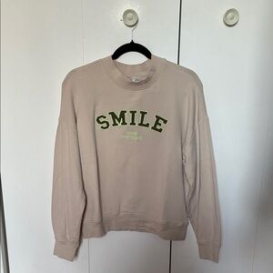 Smile Crew Neck Sweater - Cream
